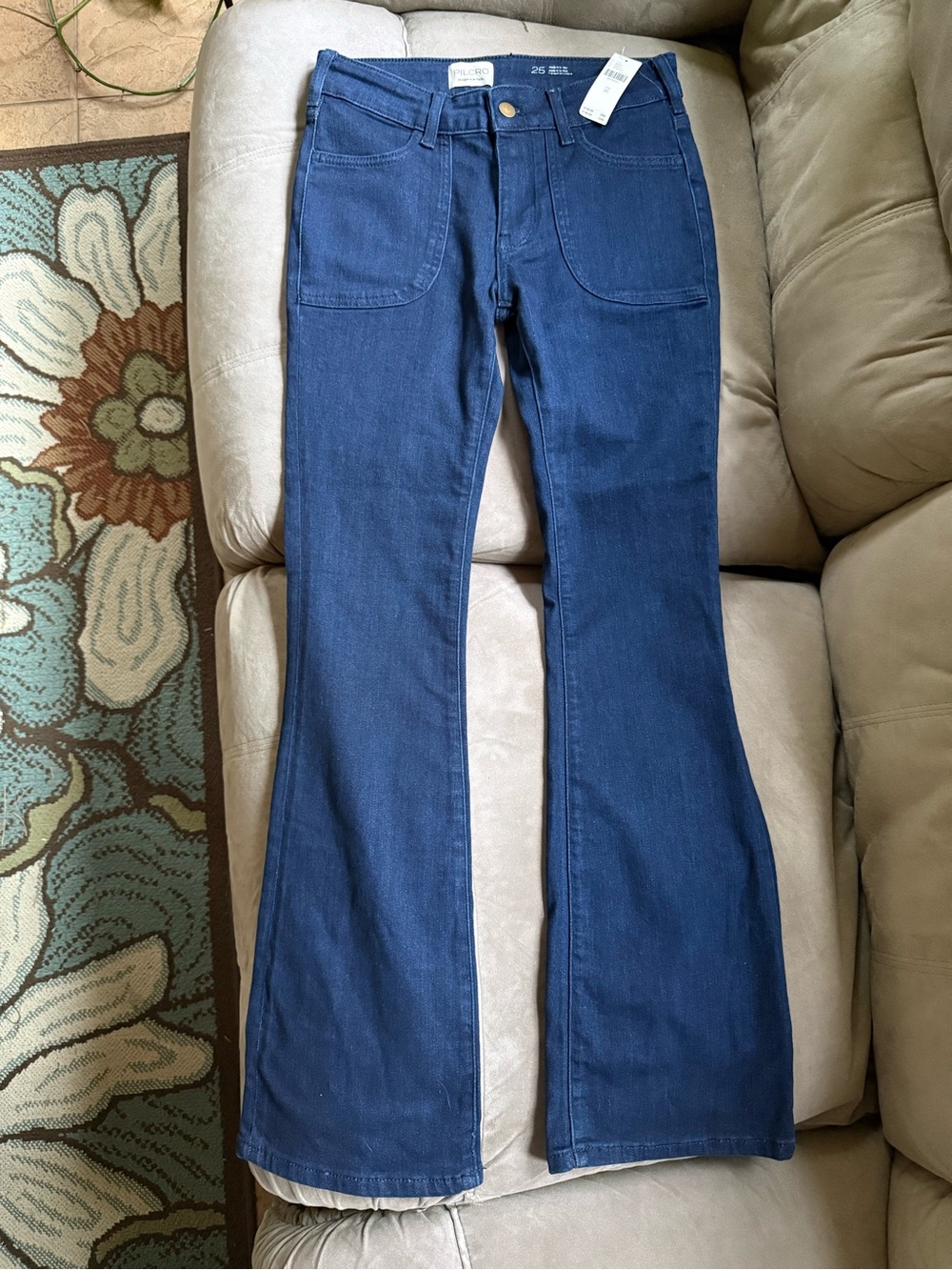 Pilcro by Anthropology Dark Indigo Flare Jeans -NWT